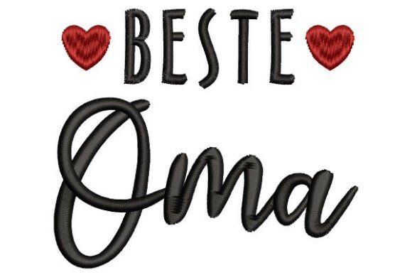Beste Oma Embroidery Lettering 3 Sizes Review
