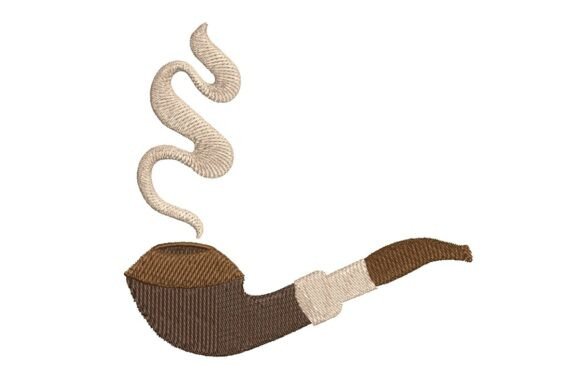 Classic Smoking Pipe with Smoke Embroidery Design Review
