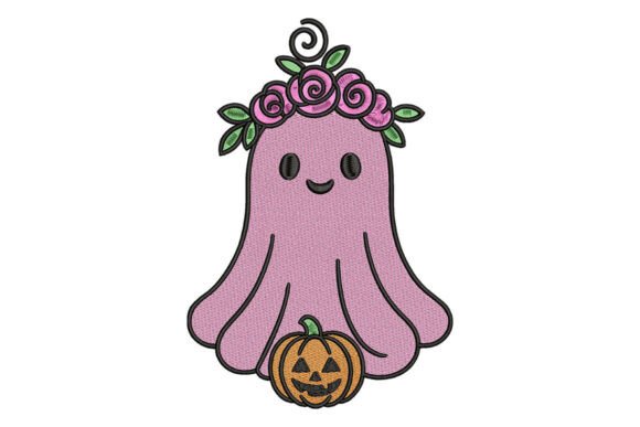 Cute Pink Ghost Embroidery Design Review