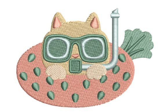 Cute Scuba Diving Cat Embroidery Review