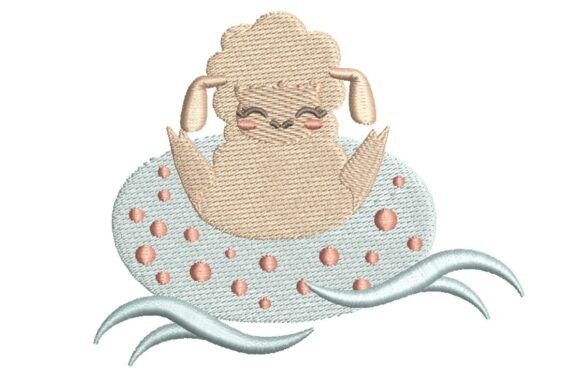 Cute Sheep in Life Buoy Embroidery Design Review
