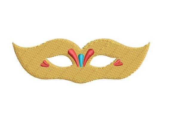 Golden Masquerade Mask Embroidery Design Review