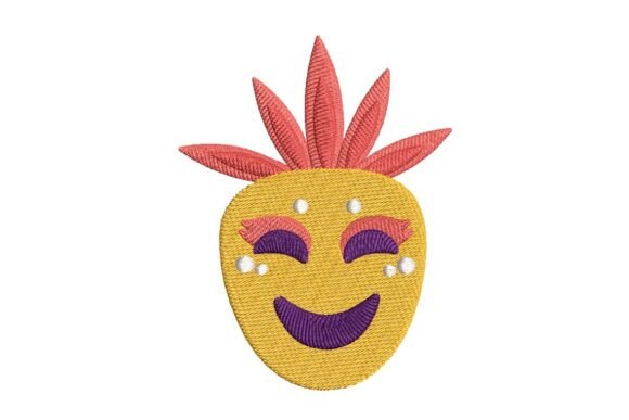 Happy Mardi Gras Mask Face Embroidery Design Review