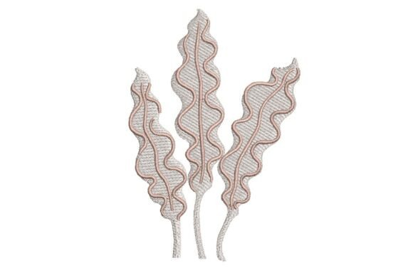 Stylized Laminaria Seaweed Embroidery Design Review