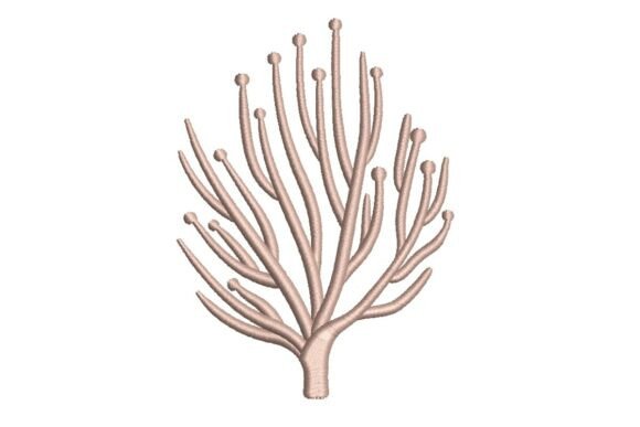 Stylized Sea Whip Coral Embroidery Design Review