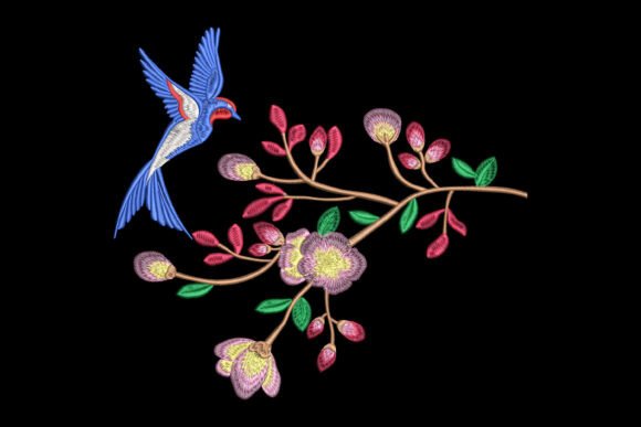 Swallow and Blossoming Branch Embroidery Review